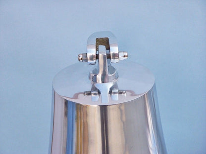 Chrome Hanging Ship's Bell 18""