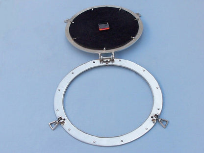 Chrome Decorative Ship Porthole Clock 20""