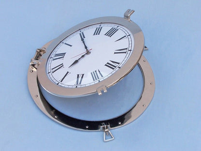 Chrome Decorative Ship Porthole Clock 20""