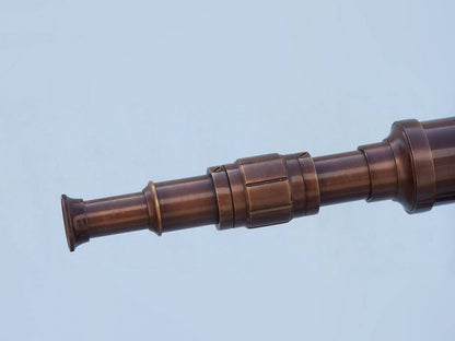 Floor Standing Antique Copper Harbor Master Telescope 50""