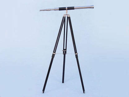 Admirals Floor Standing Chrome with Leather Telescope 60""