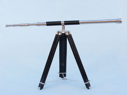 Admirals Floor Standing Chrome with Leather Telescope 60""