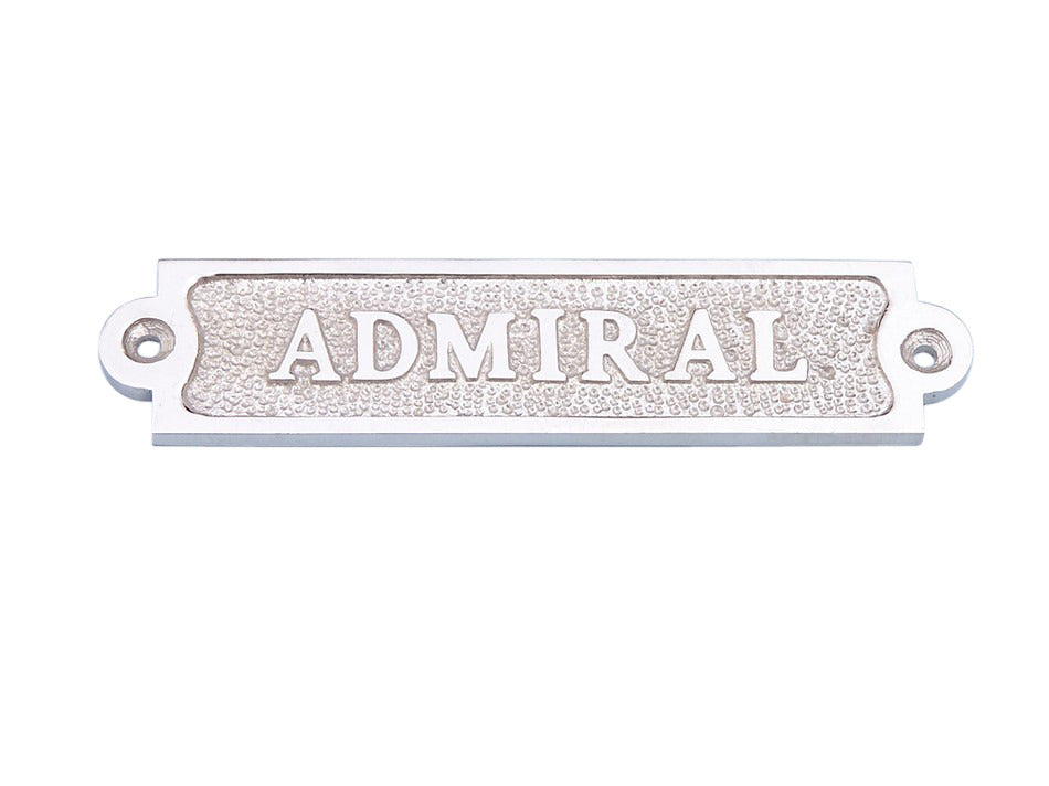Chrome Admiral Sign 6""