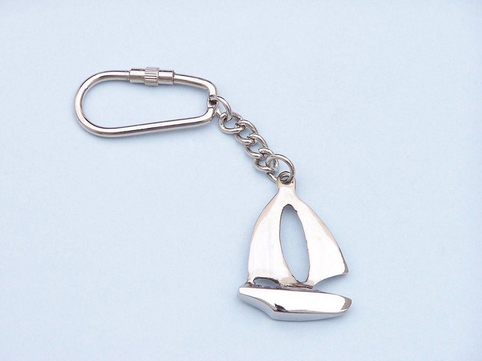 Chrome Yacht Key Chain 5""