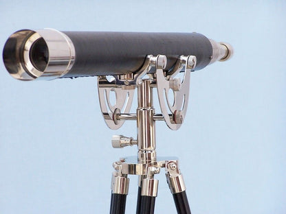 Floor Standing Chrome/Leather Anchormaster Telescope 65""