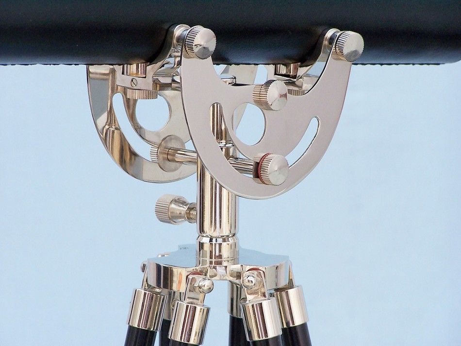 Floor Standing Chrome/Leather Anchormaster Telescope 65""