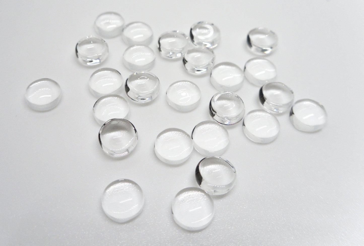 Clear Glass Round Cabochon