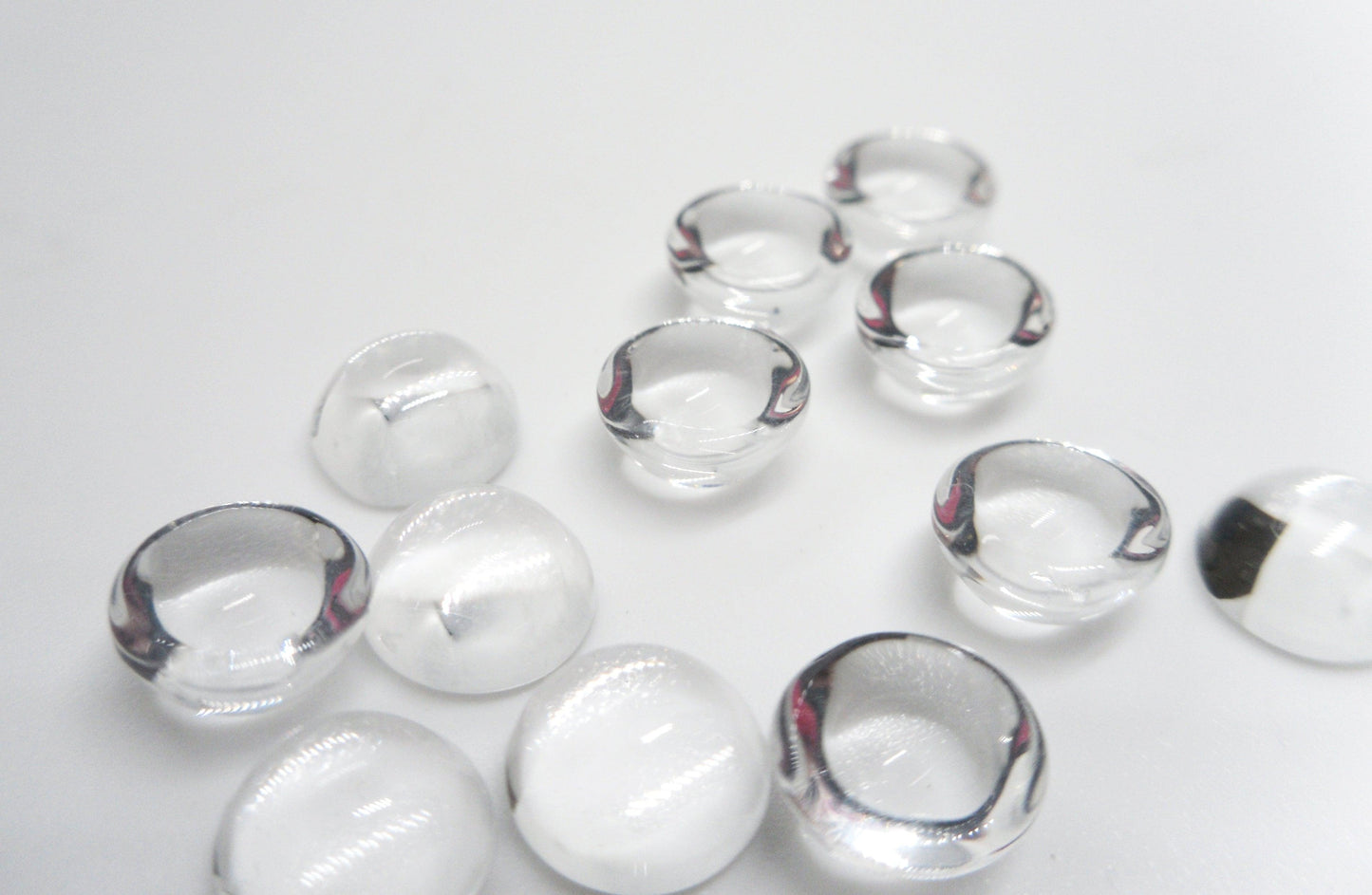 Clear Glass Round Cabochon