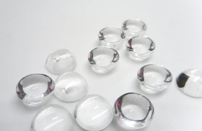 Clear Glass Round Cabochon