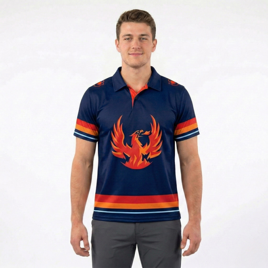 Coachella Valley Firebirds AHL Licensed Replica Jersey Performance Polo Shirt
