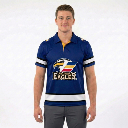 Colorado Eagles AHL Licensed Replica Jersey Performance Polo Shirt