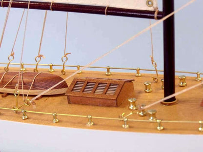 Wooden Columbia Limited Model Sailboat Decoration 35""
