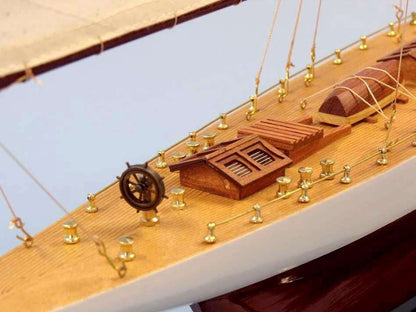 Wooden Columbia Limited Model Sailboat Decoration 35""