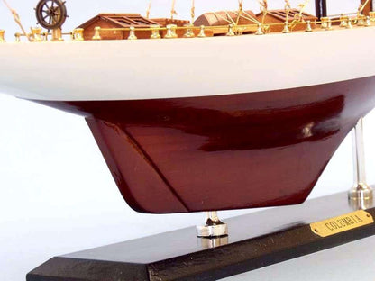 Wooden Columbia Limited Model Sailboat Decoration 35""
