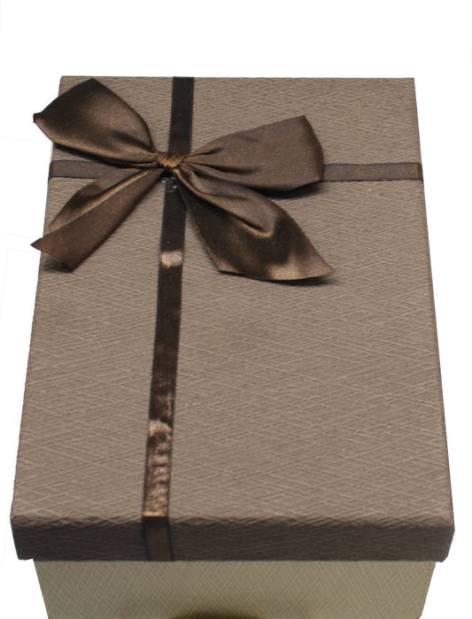 Elegant Rectangular Gift Box - Brown Medium