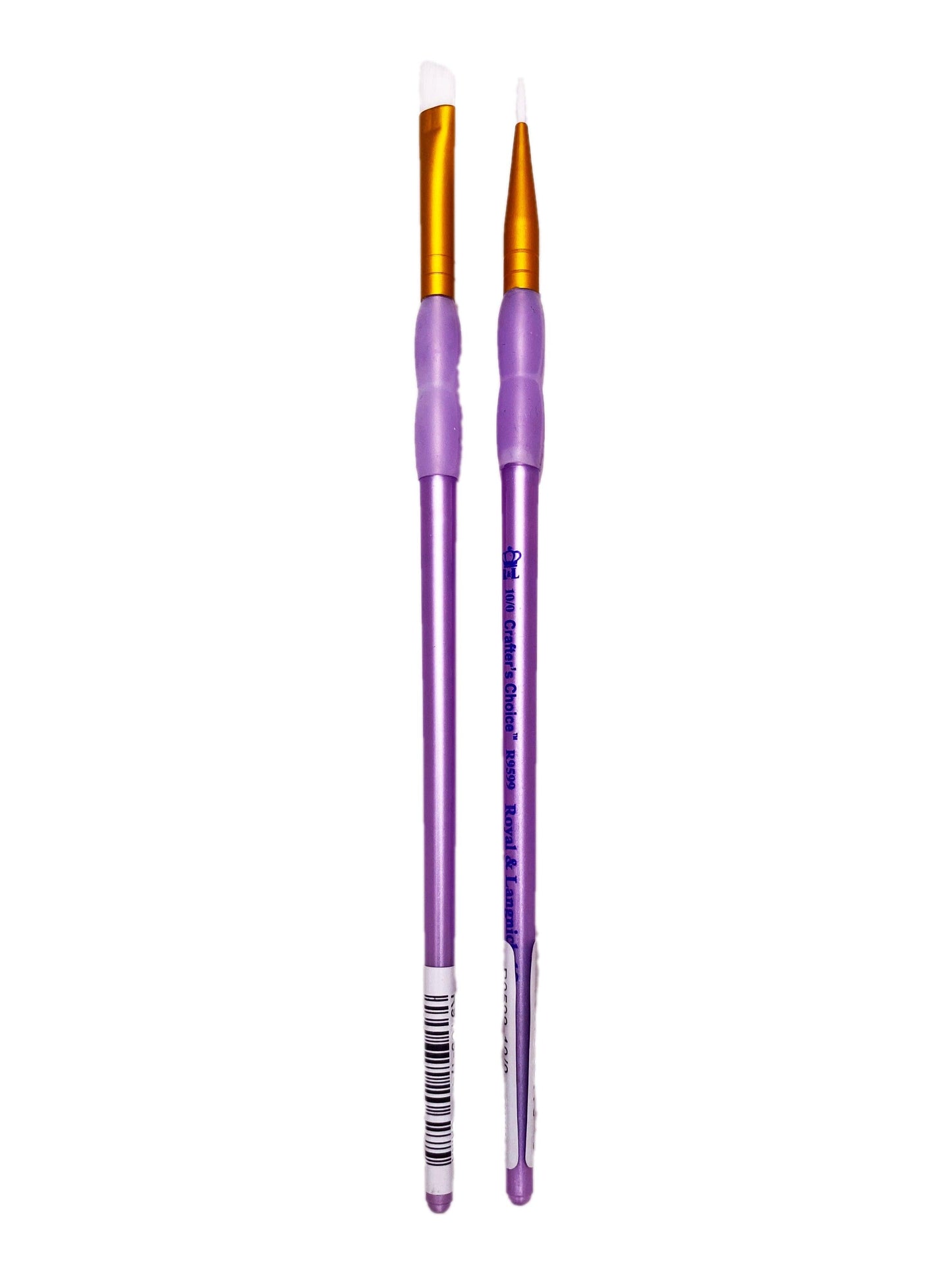 Crafter's Choice White Taklon Angular & Liner Brush Set