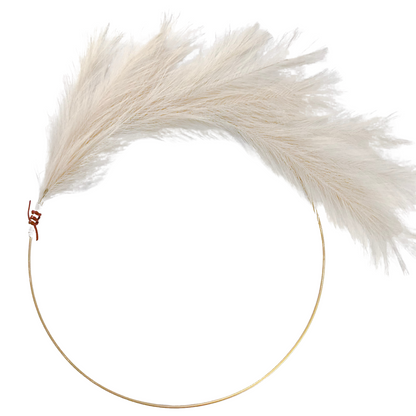 Modern Pampas Grass Hoop Wreath