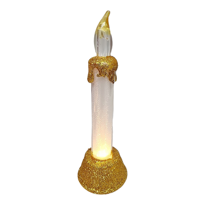 Light-Up LED Glittered 6 Inch Candle -