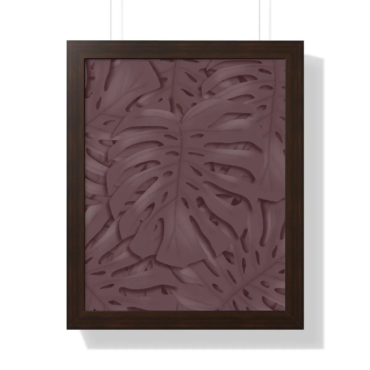 Merlot Monstera Framed Print – Botanical Wall Art