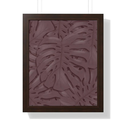 Merlot Monstera Framed Print – Botanical Wall Art
