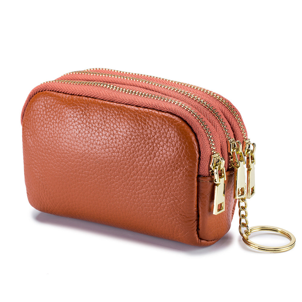 First layer cowhide coin purse
