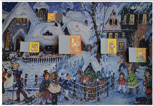 Glittered Advent Calendar - It's Snowing