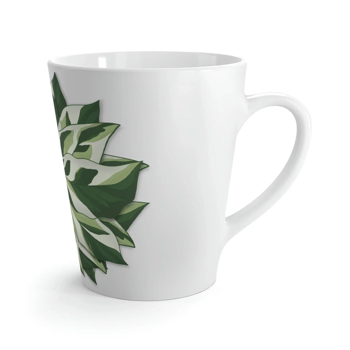 Calathea White Fusion Ceramic Mug 12 oz