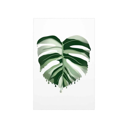 Melting Monstera Albo Botanical Print – Unframed Wall Art