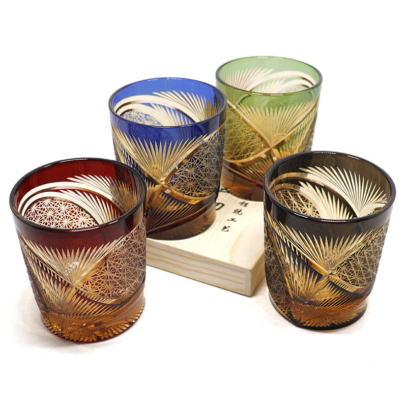 Hand Carved Vintage Crystal Glass