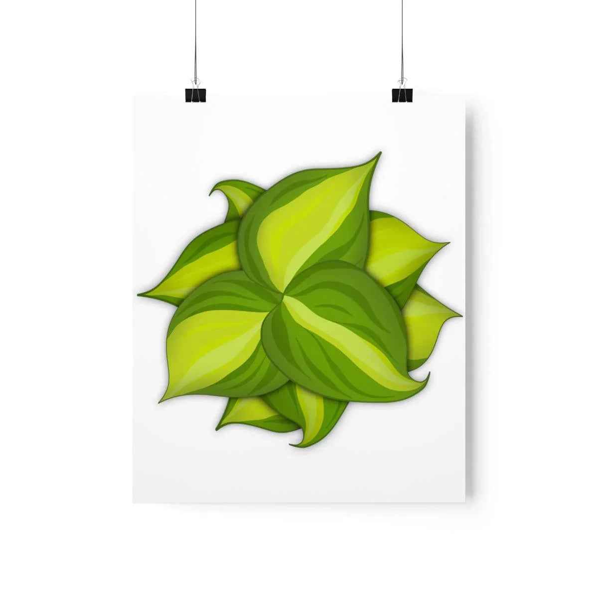Philodendron Brasil Botanical Print – Unframed Wall Art