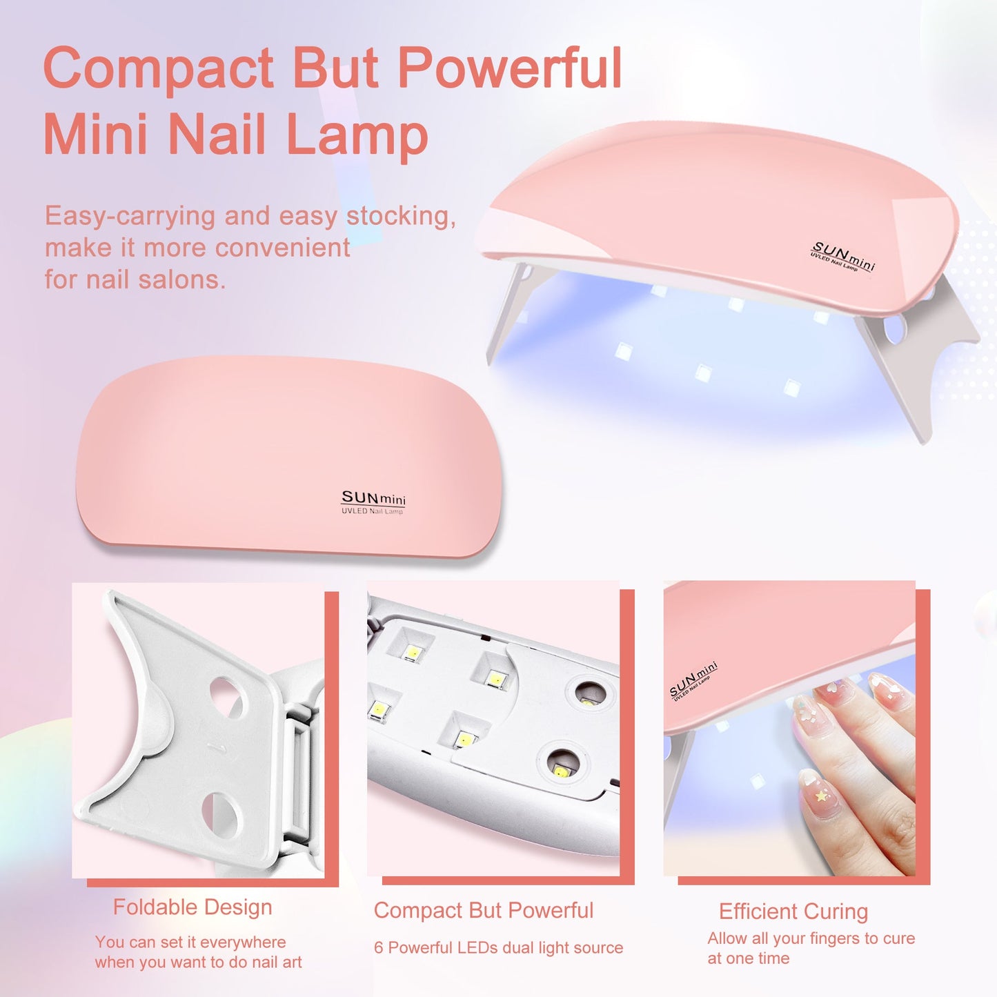 6 PCS Poly Gel Nail Kit With UV Lamp, Nail Brush And Nail Forms Top Base Coat Builder Nails Art Tools