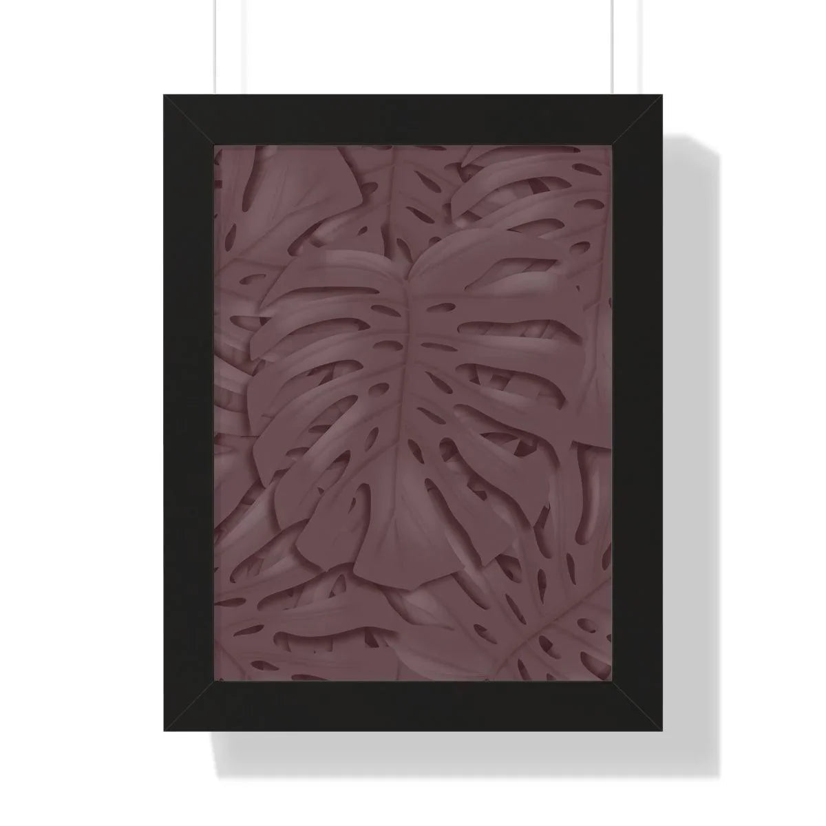 Merlot Monstera Framed Print – Botanical Wall Art