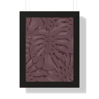 Merlot Monstera Framed Print – Botanical Wall Art