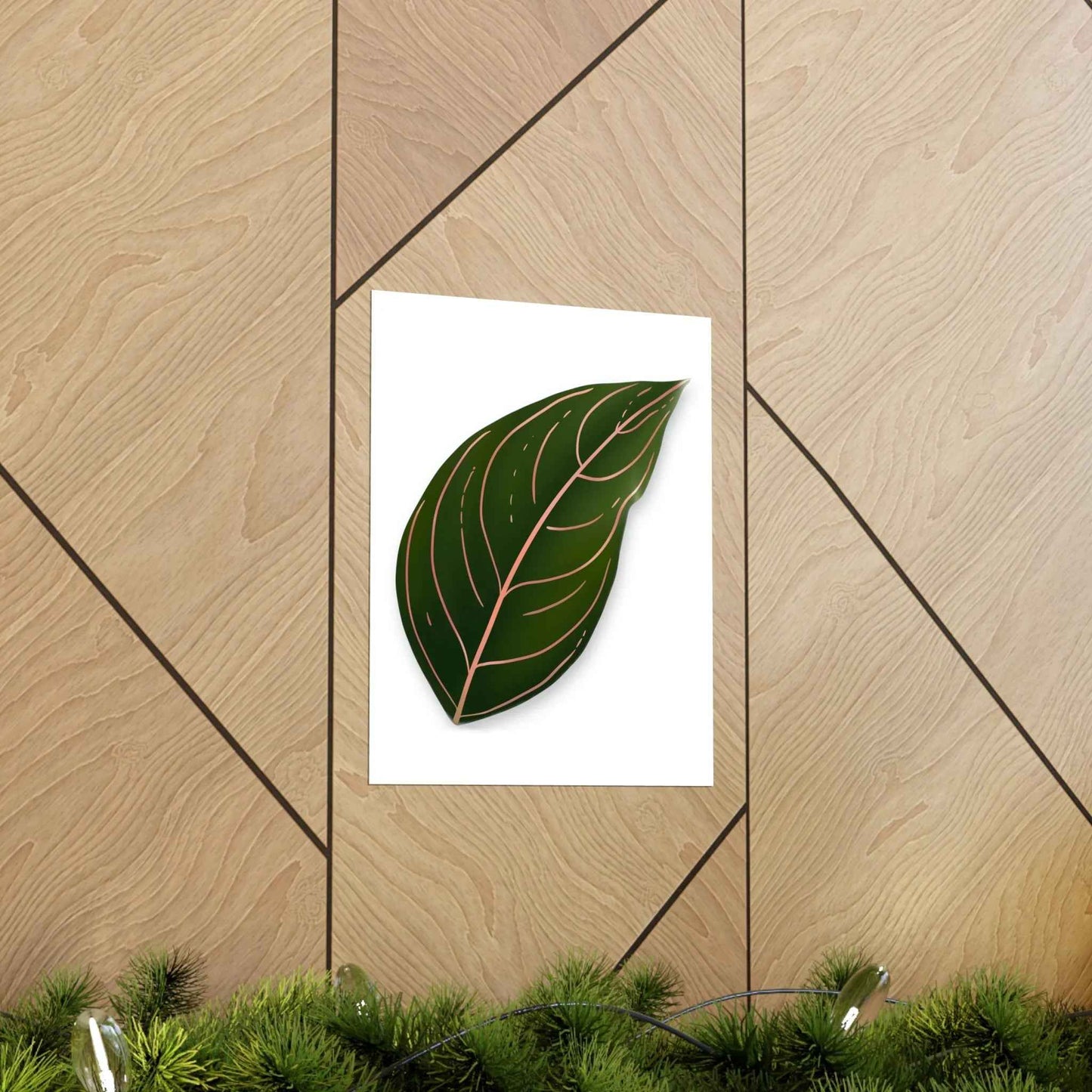 Aglaonema Rotundum Botanical Print – Unframed Wall Art