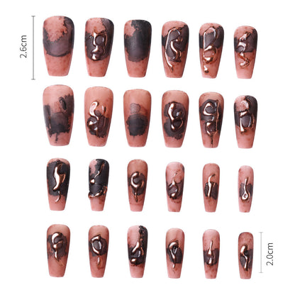 Fake Nail Patches Hand Wearing Art