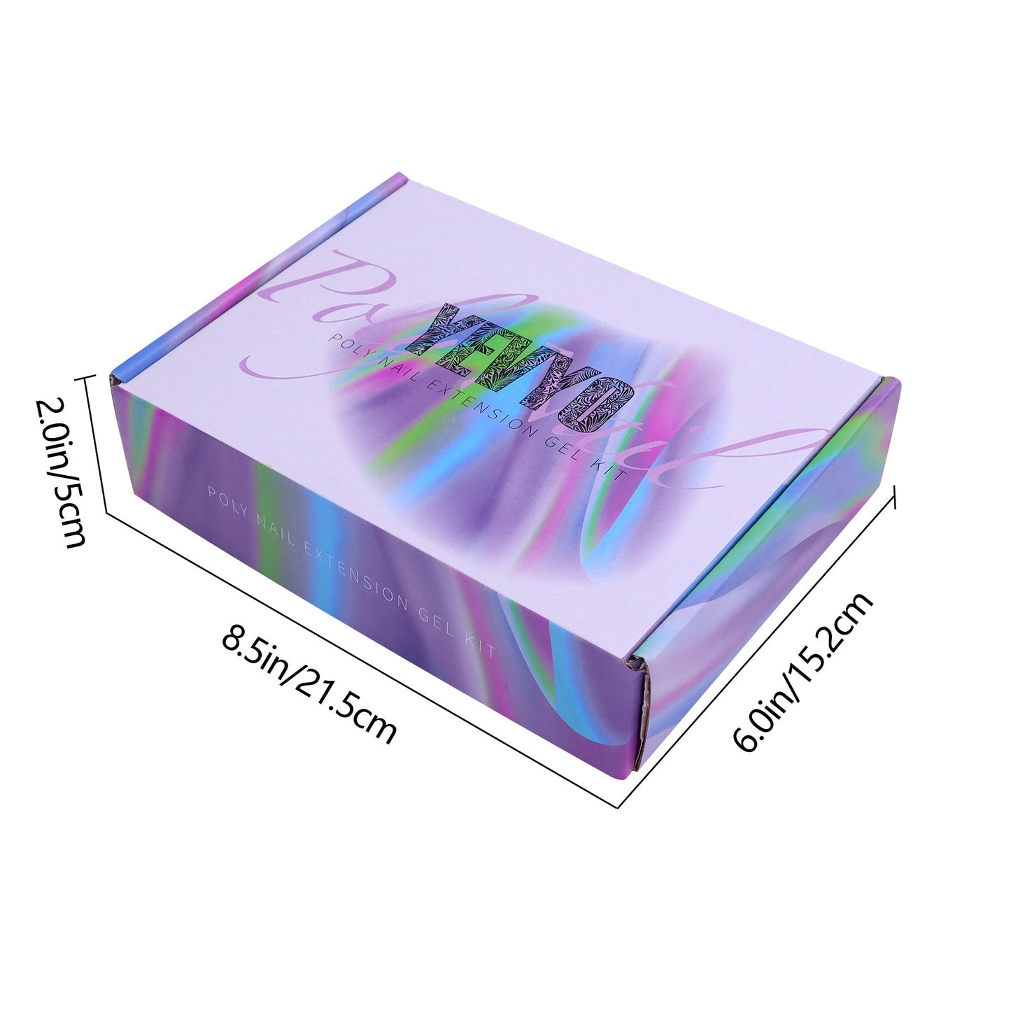 6 PCS Poly Gel Nail Kit With UV Lamp, Nail Brush And Nail Forms Top Base Coat Builder Nails Art Tools