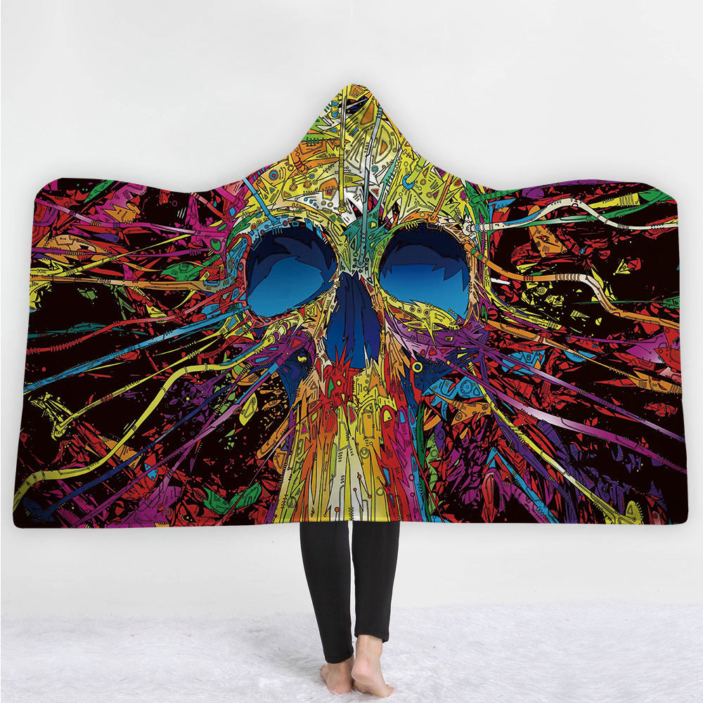 3D Digital Printed Hooded Blanket Cape