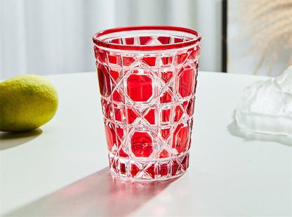 Creative Light Luxury Color Checkered Whisky Cup