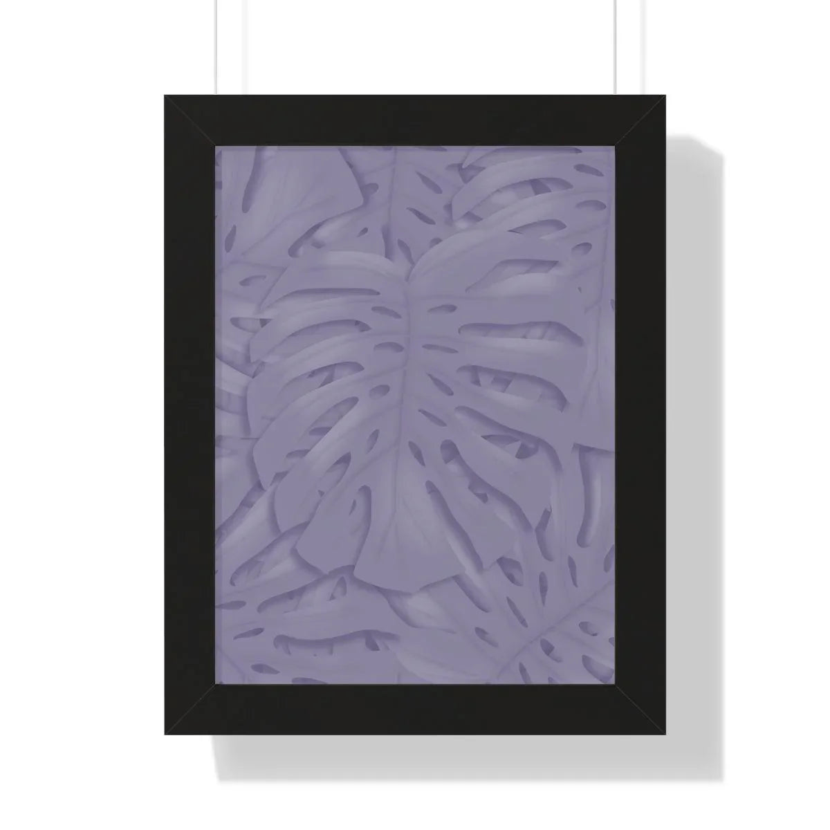 Violet Monstera Framed Print – Botanical Wall Art