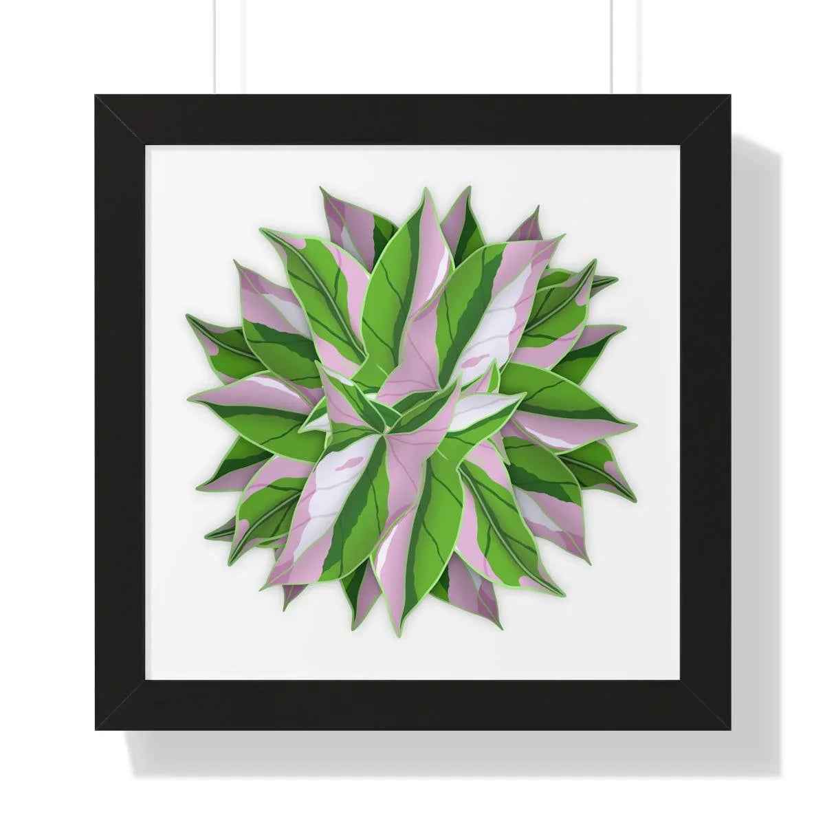 Syngonium Tricolor Pattern Framed Print – Botanical Wall Art