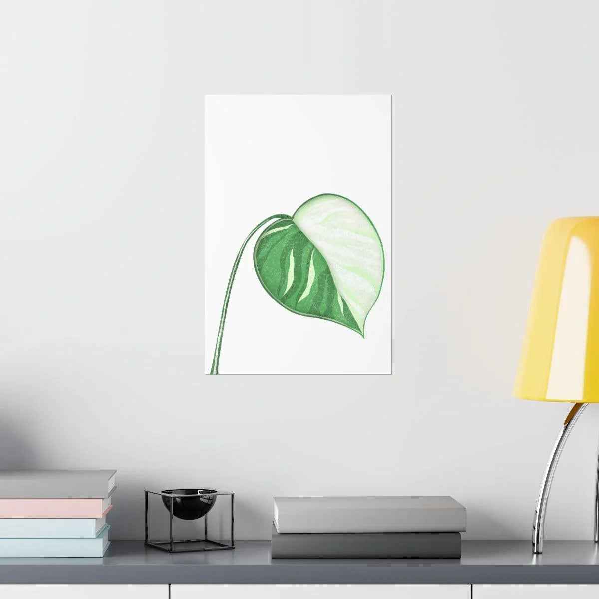 Monstera Albo Botanical Print – Unframed Wall Art
