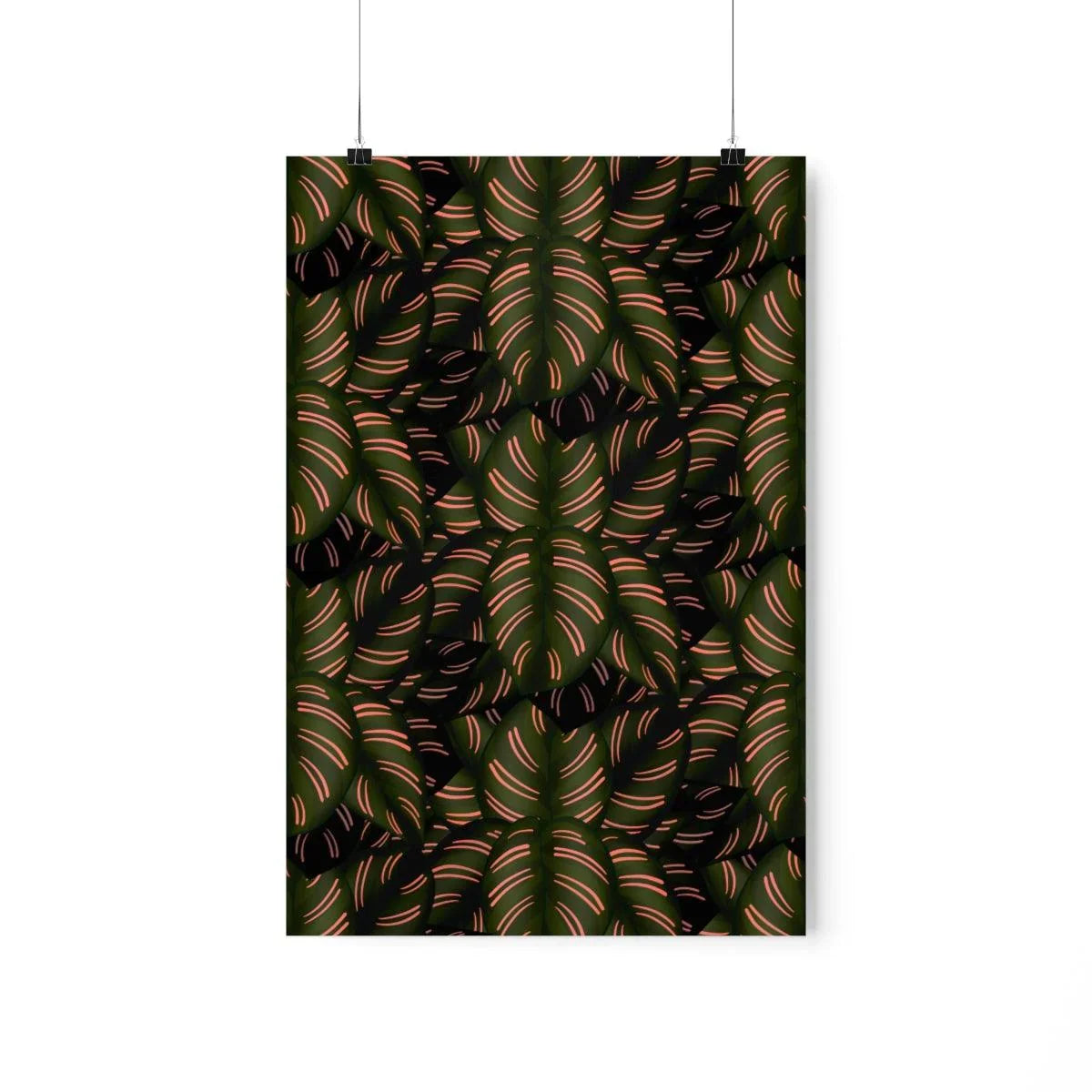 Calathea Pinstripe Botanical Print – Unframed Wall Art