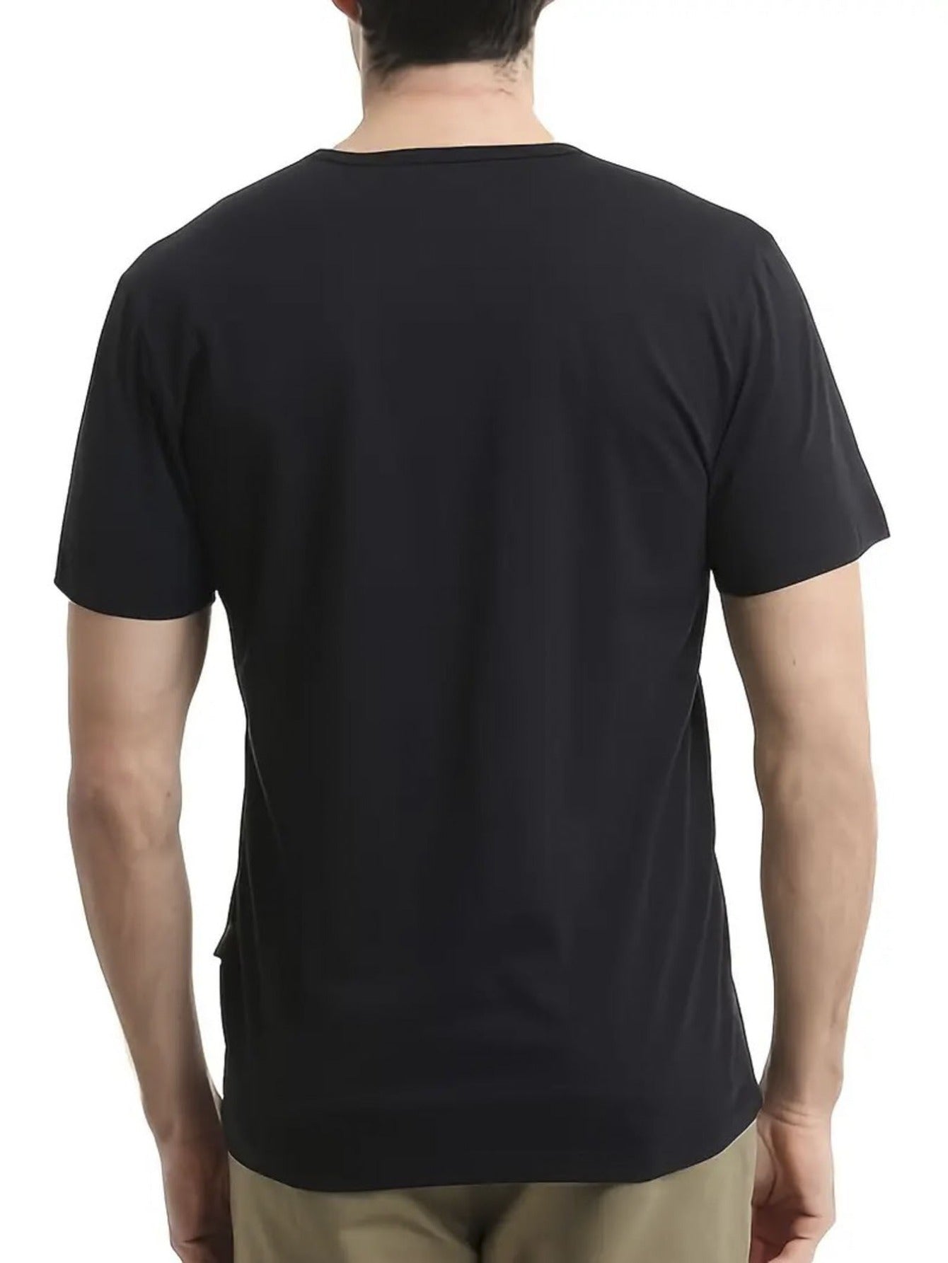 Mens Black Cotton T Shirt Rhino Crown Graphic Print Short Sleeve Hip Hop Streetwear For Casual Daily Wear