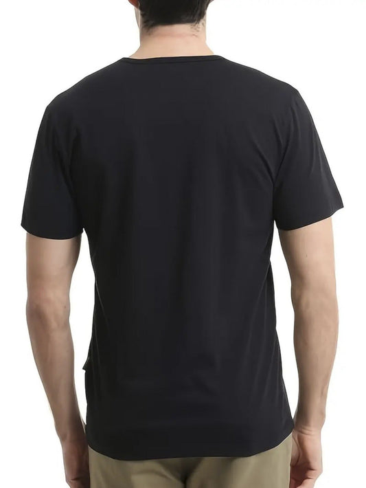 Mens Black Cotton T Shirt Rhino Crown Graphic Print Short Sleeve Hip Hop Streetwear For Casual Daily Wear