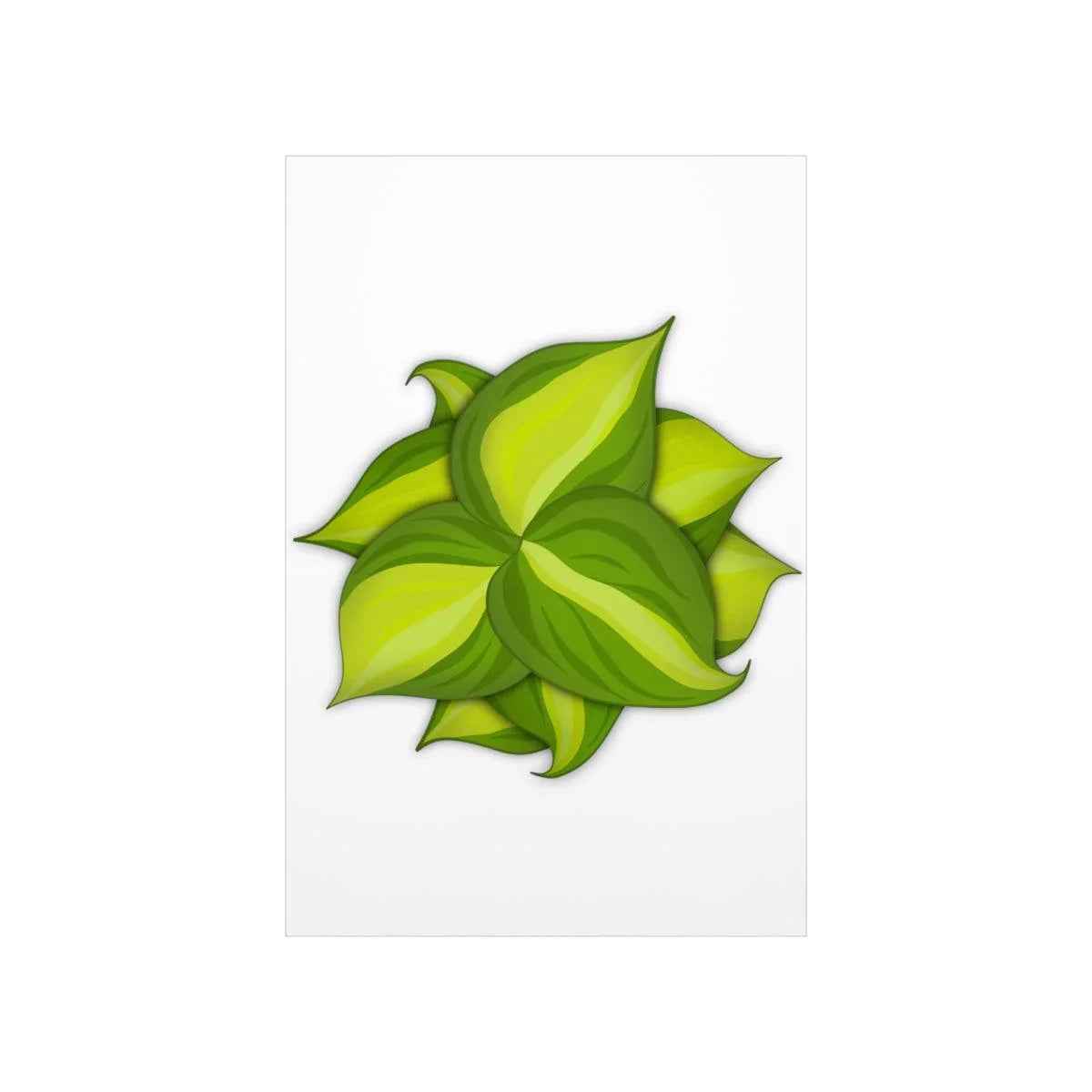 Philodendron Brasil Botanical Print – Unframed Wall Art