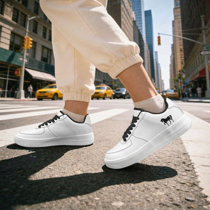 NESTDEER 977. AF1 Low-Top Leather Sports Sneakers - Tongue Printable