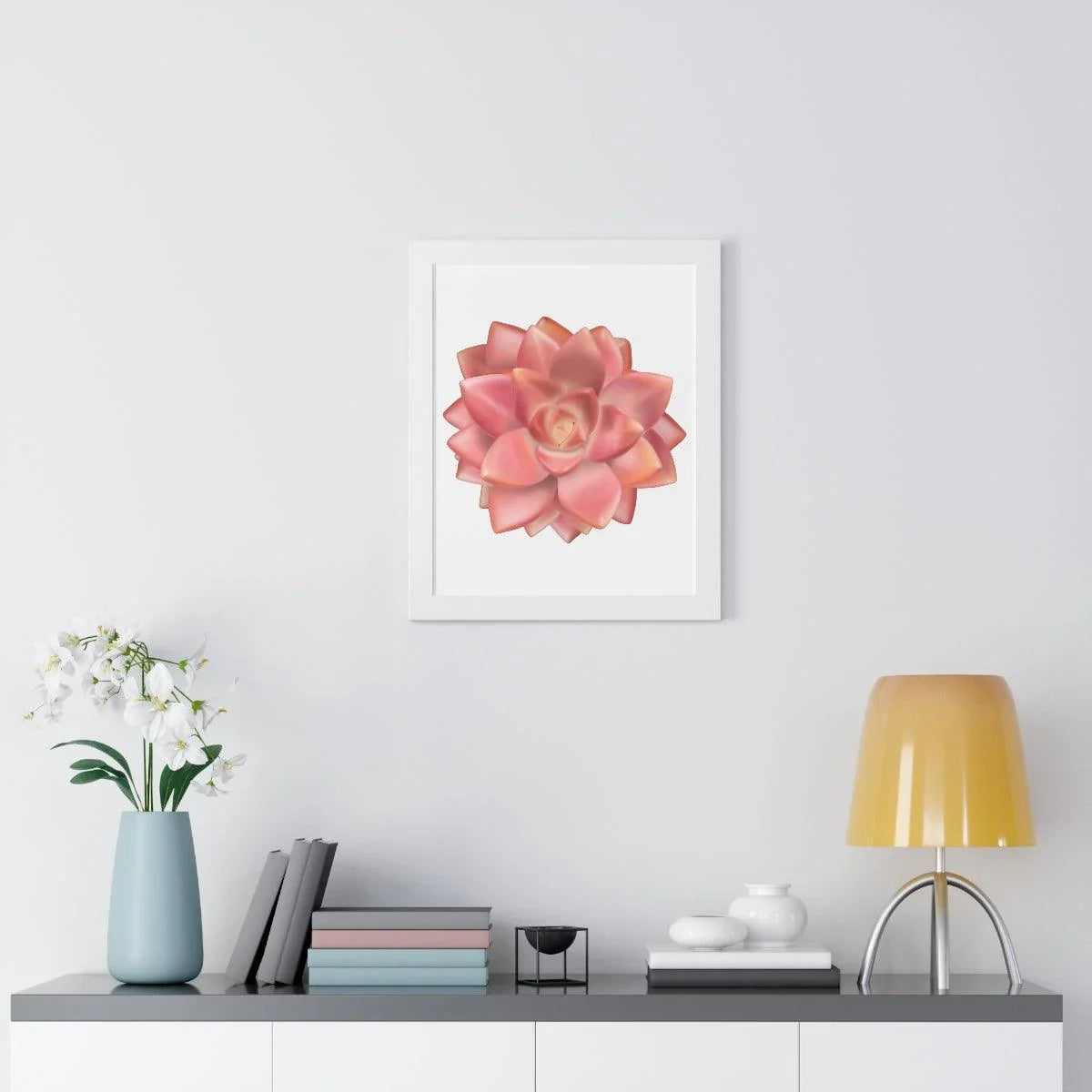 Graptosedum California Sunset Succulent Framed Print – Botanical Wall Art