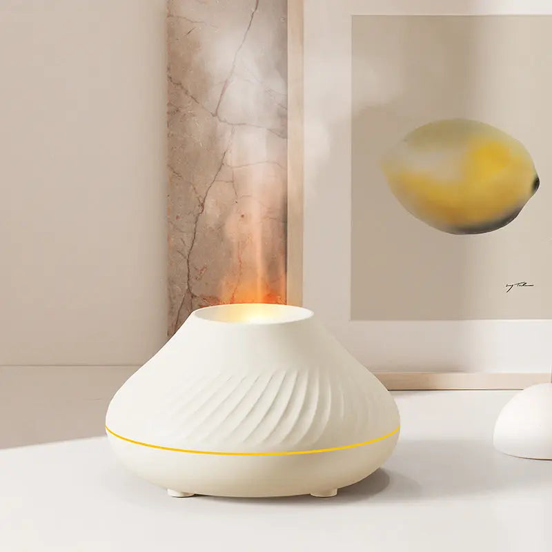 RGB Flame Aroma Diffuser & Volcanic Humidifier - 130ml Essential Oil Mist Maker