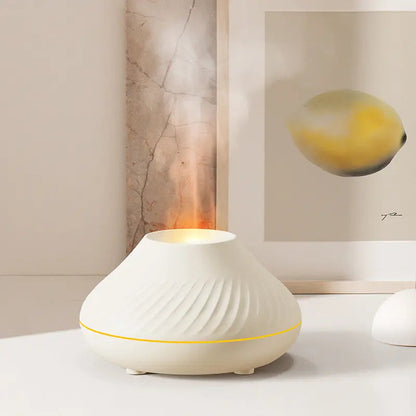 RGB Flame Aroma Diffuser & Volcanic Humidifier - 130ml Essential Oil Mist Maker