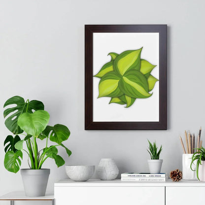 Philodendron Brasil Framed Print – Botanical Wall Art